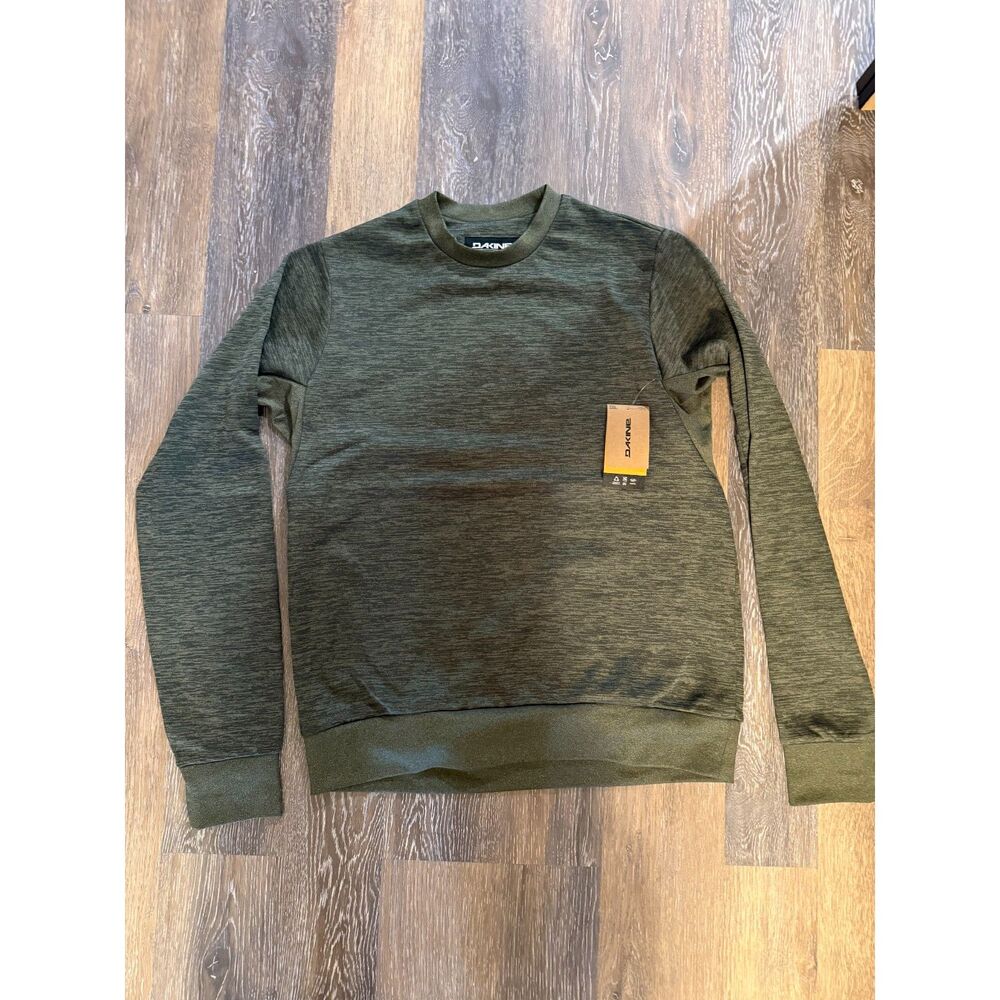 Dakine mens small Liberator LW crew Peat Green Heather